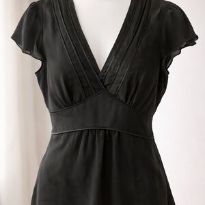 MICHAEL Michael Kors Black Sheer Satin Blouse
